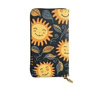 YYHWHJDE Goodlooking Hello Sunshine Portefeuille long en cuir imprimé conçu pour les filles et les femmes tendance, élégant et personnalisé 19 x 10,5 cm, noir, taille unique, Noir , Taille unique