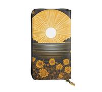 YYHWHJDE Goodlooking Portefeuille long en cuir imprimé Hello Sunshine Conçu pour les filles et les femmes tendance, élégant et personnalisé 19 x 10,5 cm, noir, taille unique, Noir , Taille unique