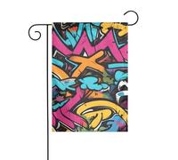 YYHWHJDE Graffiti Skateboard Prints Garden Flag Pole Outdoor Courtyard Decoration Fashion 30,5 x 45,7 cm