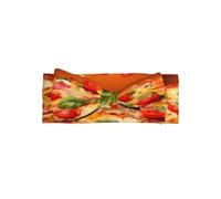 YYHWHJDE Grand bandeau avec nœud pour bébé imprimé pizza - Accessoire doux et extensible pour séance photo et fête prénatale