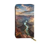 YYHWHJDE Grand Canyon, Arizona Portefeuille long en cuir de qualité pour filles et femmes 19 x 10,5 cm, Noir , Taille unique