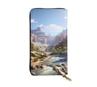 YYHWHJDE Grand Canyon Portefeuille long en cuir à motif conçu pour les filles et les femmes tendance, élégant et personnalisé 19 x 10,5 cm, noir, taille unique, Noir , Taille unique