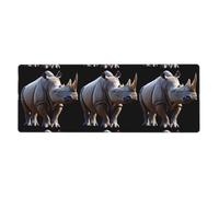 YYHWHJDE Grand tapis de souris antidérapant avec motif rhinocéros - 30,5 x 80 cm