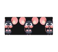 YYHWHJDE Grand tapis de souris coloré imprimé à grandes oreilles Tapis de souris pour ordinateur de bureau Clavier de jeu Version épaisse 30,5 x 80 cm