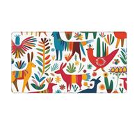 YYHWHJDE Grand tapis de souris de bureau avec motif d'animaux Otomi mexicains 40,6 x 74,9 cm : forte adhérence et durabilité, épais et antidérapant