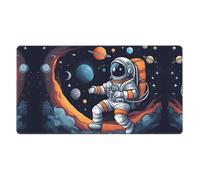 YYHWHJDE Grand tapis de souris de bureau imprimé galaxie astronaute 40,6 x 74,9 cm : forte adhérence et durabilité, épais et antidérapant