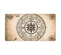 YYHWHJDE Grand tapis de souris de bureau motif boussole nordique 40,6 x 74,9 cm : forte adhérence et durabilité, épais et antidérapant