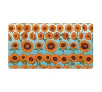YYHWHJDE Grand tapis de souris de bureau motif tournesol orange 40,6 x 74,9 cm : forte adhérence et durabilité, épais et antidérapant