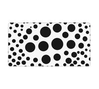 YYHWHJDE Grand tapis de souris de bureau noir et blanc à pois 40,6 x 74,9 cm : forte adhérence et durabilité, épais et antidérapant