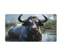 YYHWHJDE Grand tapis de souris de jeu de bureau Motif buffle d'eau 40,6 x 74,9 cm : forte adhérence et durabilité, épais et antidérapant