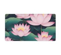YYHWHJDE Grand tapis de souris de jeu de bureau motif lotus 40,6 x 74,9 cm : forte adhérence et durabilité, épais et antidérapant