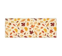 YYHWHJDE Grand tapis de souris de jeu surdimensionné en caoutchouc 80 x 30 cm adapté pour ordinateur de bureau, ordinateur portable, PC, impression vent d'automne et feuilles tombantes