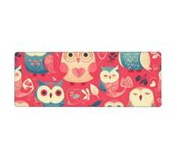 YYHWHJDE Grand tapis de souris de jeu surdimensionné en caoutchouc 80 x 30 cm Convient pour ordinateur de bureau, ordinateur portable, PC, impression hibou d'amour