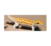 YYHWHJDE Grand tapis de souris imprimé léopard sable gecko 30,5 x 80 cm pour l'apprentissage des jeux de bureau