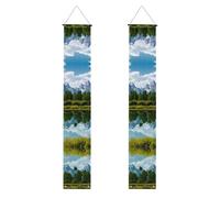 YYHWHJDE Grand Teton Bannière de porche pour remise de diplôme - Robuste, durable, lavable et réutilisable, décoration de remise de diplôme 30,5 x 180,3 cm
