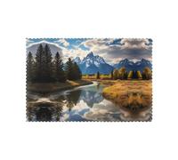 YYHWHJDE Grand Teton Lot de 6 sets de table imprimés parc national pour hôtels, maisons et banquets comme décorations de table décoratives, beaux et durables
