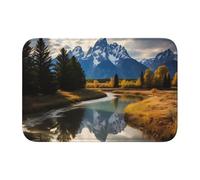 YYHWHJDE Grand Teton Tapis de sol antidérapant et épais lavable pour salle de bain, chambre à coucher, 40,6 x 61 cm
