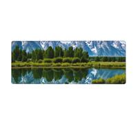 YYHWHJDE Grand Teton Tapis de souris imprimé Parc National Park Extra Large Tapis de souris pour ordinateur de bureau Clavier de jeu Version épaisse 30,5 x 80 cm