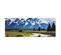 YYHWHJDE Grand Teton Tapis de souris imprimé Parc National Park Extra Large Tapis de souris pour ordinateur de bureau Clavier de jeu Version épaisse 30,5 x 80 cm