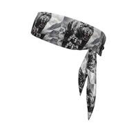 YYHWHJDE Head Tie YYHWHJDE Snow Leopard in Ice Field Pattern Séchage rapide Évacuation de l'humidité pour femmes, filles et hommes, entraînement, léger, respirant