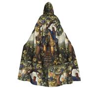 YYHWHJDE House under the vines Picture Adult Halloween Veste à capuche Longue cape de fête Convient pour homme et femme