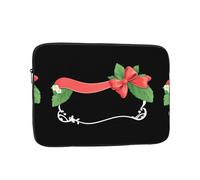 YYHWHJDE Housse de protection antichoc pour ordinateur portable 10" avec cadre en forme de fraise et nœud - Pour homme et femme - Pour voyage d'affaires, école et bureau - Utilisation quotidienne