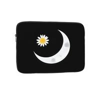 YYHWHJDE Housse de protection antichoc pour ordinateur portable 12" - Motif lune et marguerites - Pour homme et femme, voyage d'affaires, bureau et usage quotidien