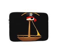 YYHWHJDE Housse de protection antichoc pour ordinateur portable de 12" - Motif chapeau de pirate sur un voilier - Pour homme et femme, voyage d'affaires, bureau et usage quotidien