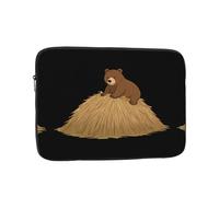 YYHWHJDE Housse de protection antichoc pour ordinateur portable de 17" - Motif ours marron dans la botte de foin - Pour homme et femme, voyages d'affaires, bureau et usage quotidien