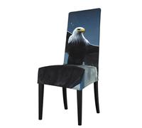 YYHWHJDE Housse de protection imprimée aigle sous les étoiles pour chaise de salle à manger - Doux, confortable, infroissable, élastique, s'adapte à la plupart des chaises sans accoudoirs