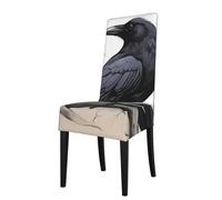 YYHWHJDE Housse de protection pour chaise de salle à manger - Doux, confortable, infroissable - Élastique - S'adapte à la plupart des chaises sans accoudoirs - Noir