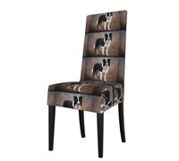 YYHWHJDE Housse de protection pour chaise de salle à manger Motif Border Collie - Doux, confortable, nécessaire extensible pour la plupart des chaises sans accoudoirs
