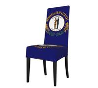 YYHWHJDE Housse de protection pour chaise de salle à manger - Motif drapeau de l'État du Kentucky - Doux, confortable, nécessaire extensible pour la plupart des chaises sans accoudoirs