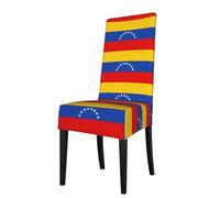 YYHWHJDE Housse de protection pour chaise de salle à manger Motif drapeau du Venezuela - Doux, confortable, nécessaire extensible pour la plupart des chaises sans accoudoirs
