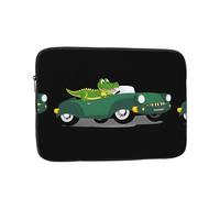 YYHWHJDE Housse de protection résistante aux chocs pour ordinateur portable de 17" - Motif petits alligator sur la voiture - Pour hommes et femmes, voyages d'affaires, bureau et usage quotidien