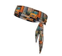 YYHWHJDE I Love Foulard de sport double face imprimé camions à ordures à séchage rapide, évacuation de l'humidité pour femmes, filles et hommes