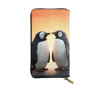 YYHWHJDE I Love Penguins Portefeuille long en cuir de qualité pour filles et femmes 19 x 10,5 cm, Noir , Taille unique