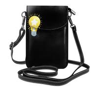 YYHWHJDE Image étoiles dans l'ampoule - Téléphone portable pour femme avec prépuce en cuir - Étui à rabat en bandoulière - Petite bandoulière réglable