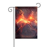 YYHWHJDE Impression d'éruptions volcaniques sur mât de drapeau de jardin, décoration de cour extérieure, mode 30,5 x 45,7 cm