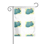 YYHWHJDE Impression paysage le long du chemin - Mât de drapeau de jardin - Décoration de cour extérieure - 30,5 x 45,7 cm