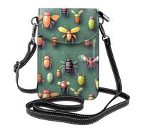 YYHWHJDE Insect Atlas Prints Petit sac à bandoulière en cuir pour femme, imperméable et durable