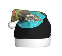 YYHWHJDE Island Town Prints Chapeau de Noël doux et léger pour adulte