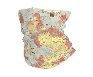 YYHWHJDE Jeté de sport multifonction imprimé carte du monde - Couvre-tête et cou élastique sans couture pour randonnée, cyclisme et voyage