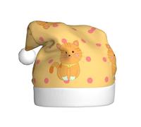 YYHWHJDE Joli chapeau de Noël avec image de chaton de dessin animé pour adulte, doux, léger et moelleux pour homme et femme