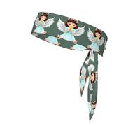 YYHWHJDE Joli foulard de sport double face imprimé petit ange, séchage rapide, évacuation de l'humidité pour femmes, filles et hommes