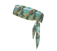 YYHWHJDE Joli foulard de sport double face imprimé petit renard pour homme et femme réglable pour toutes les circonférences de tête