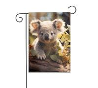 YYHWHJDE Joli mât de drapeau de jardin motif koala pour décoration de cour extérieure 30,5 x 45,7 cm