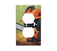 YYHWHJDE Joli panneau mural décoratif à double prise pour tronçonneuse pleurante, durable et adapté aux accessoires d'interrupteur de prise 11,4 x 7 cm