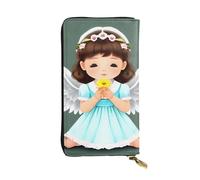 YYHWHJDE Joli petit ange en cuir de qualité pour filles et femmes 19 x 10,5 cm, Noir , Taille unique