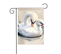 YYHWHJDE Joli petit cygne imprimé drapeau de jardin décoration cour 30,5 x 45,7 cm épais mode